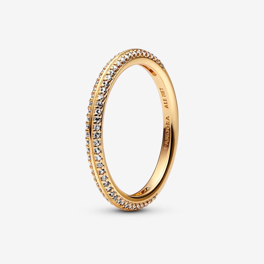 Gold-Plated ME Pavé Ring