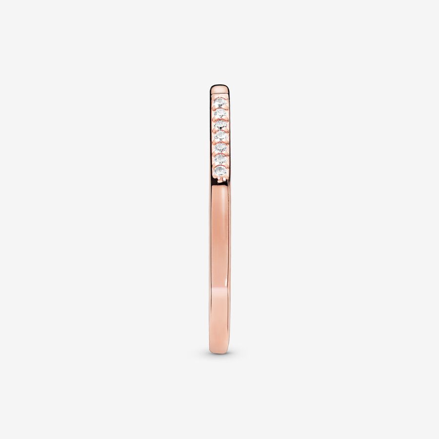 Multifaceted Ring Rose gold plated