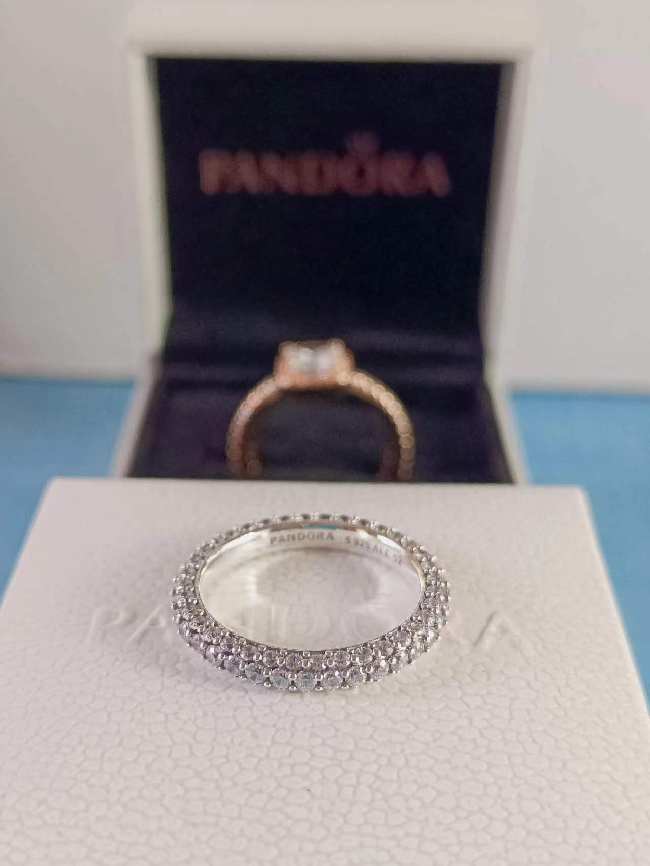 Timeless Pavé Single-row Ring Sterling Silver