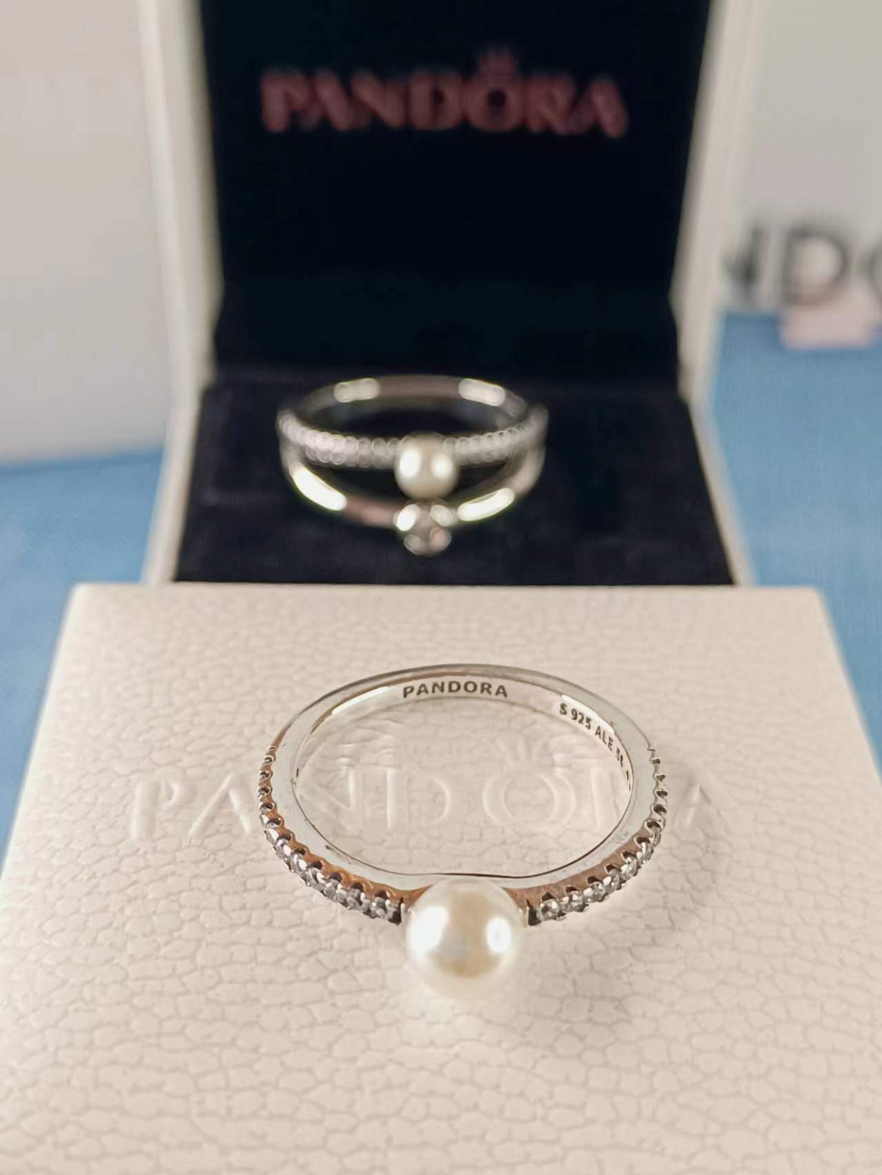 Treated Freshwater Cultured Pearl & Pavé Ring