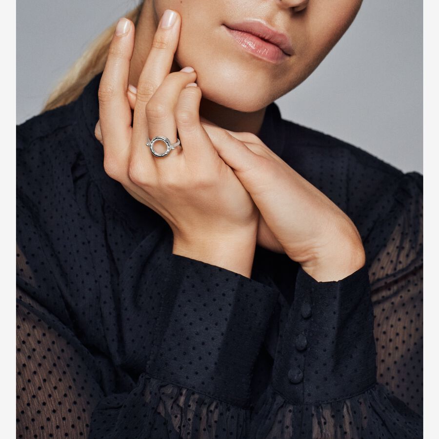Floating Lockets Logo Ring
