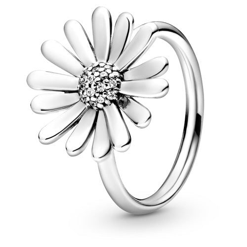 Sterling Silver Daisy Flower Statement Ring