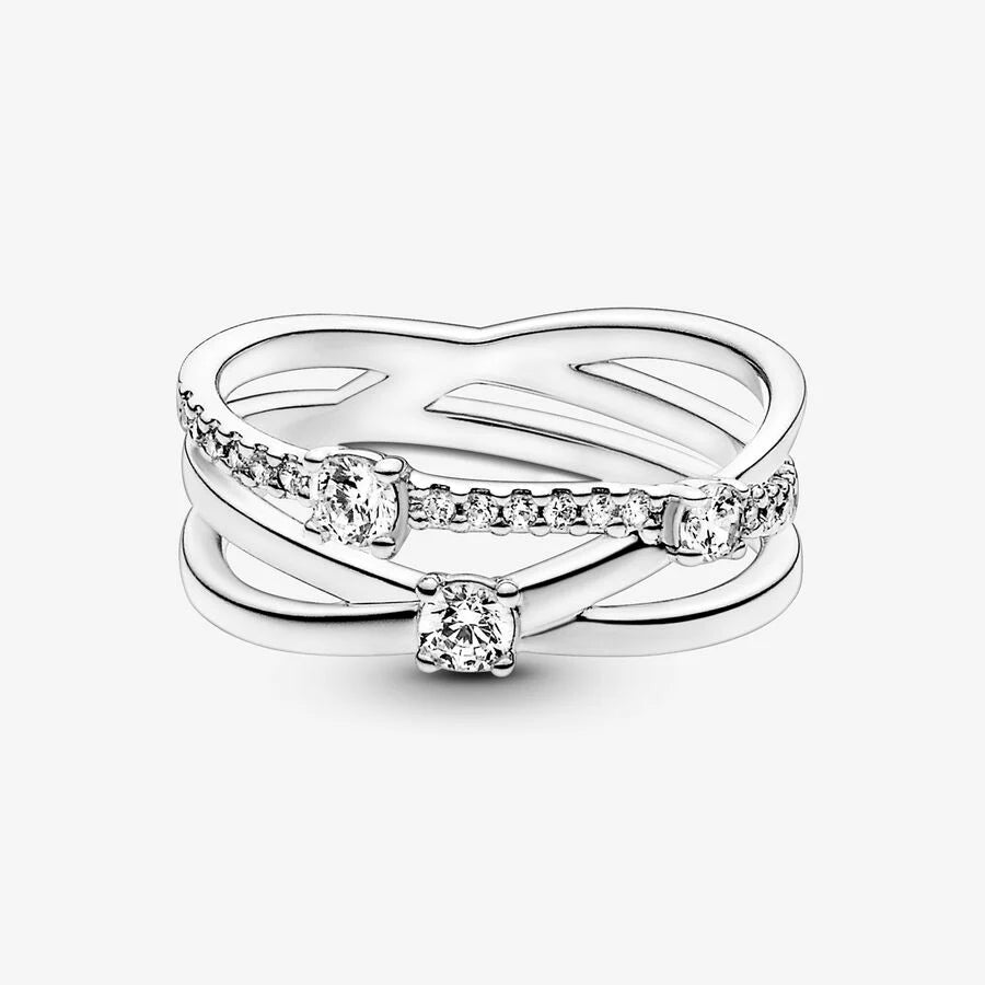 Sparkling Triple Band Ring