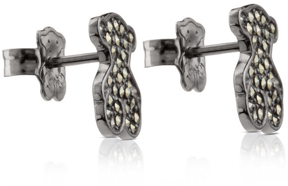 Silver Grace Earrings with Marcasite