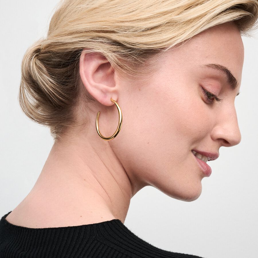Open earrings Gold plated 2024 April