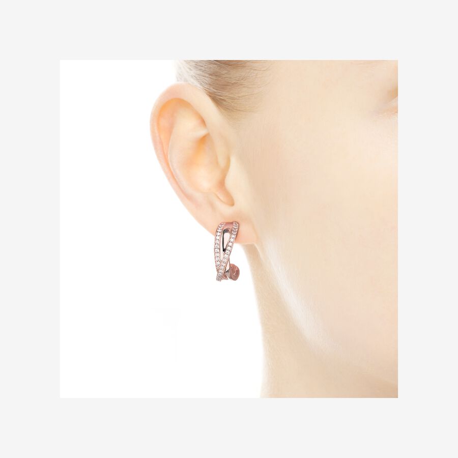 Rose Entwined Hoop Earrings