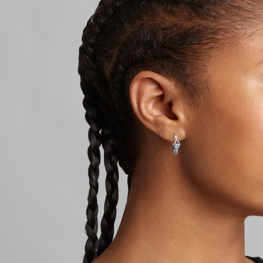 Infinite Lab-grown Diamond Hoop Earrings Sterling Silver