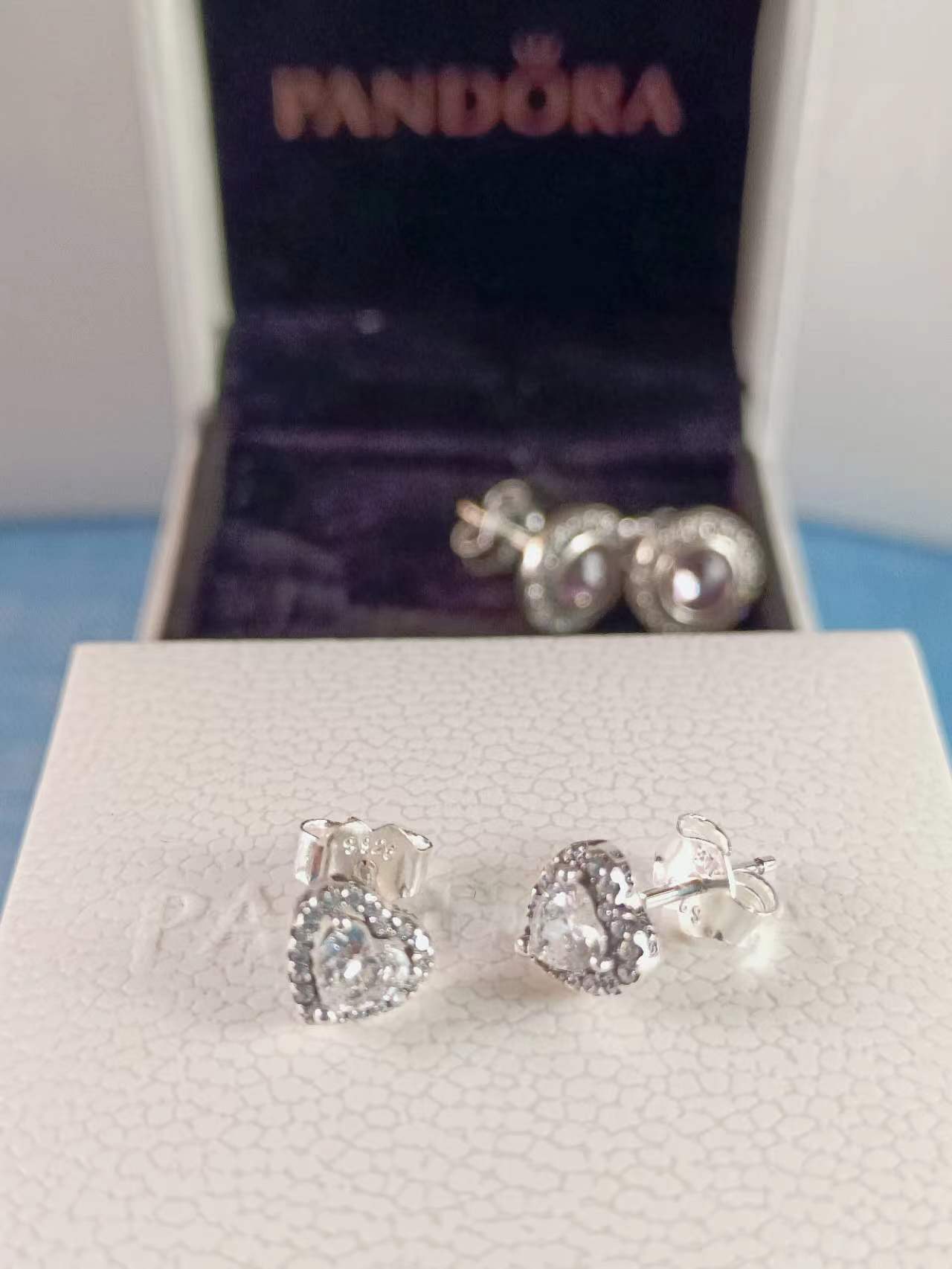 Elevated Heart Stud Earrings Sterling Silver