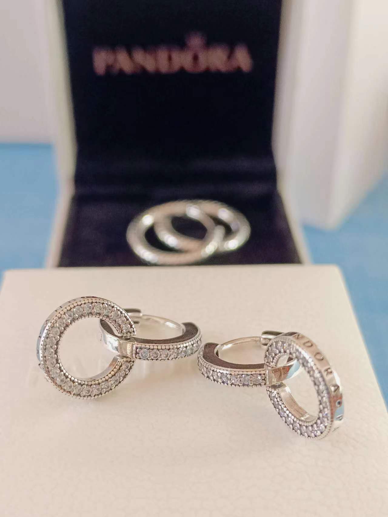 Sparkling Double Hoop Earrings