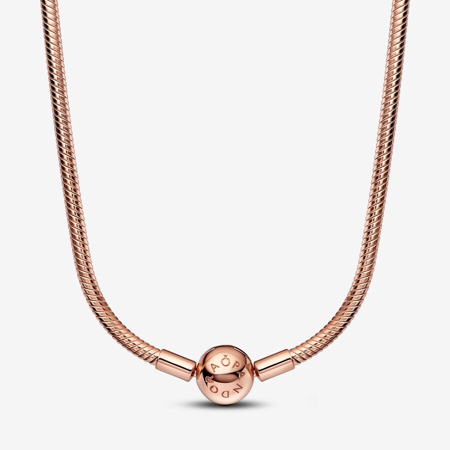Moments Snake Chain Necklace Rose Gold Plated