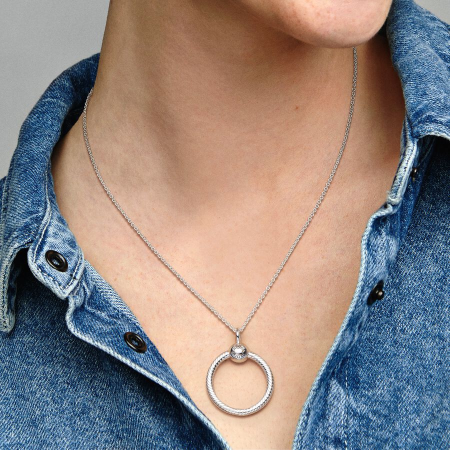 Silver Small O Charm Carrier
