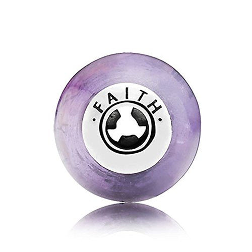 FAITH Charm, Synthetic Amethyst