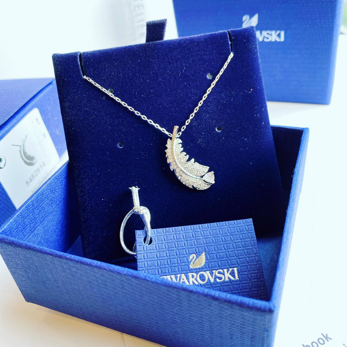 Nice Necklace, White, Rhodium plated
