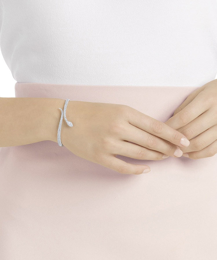 Leslie Bracelet Snake Rhodium-Plated