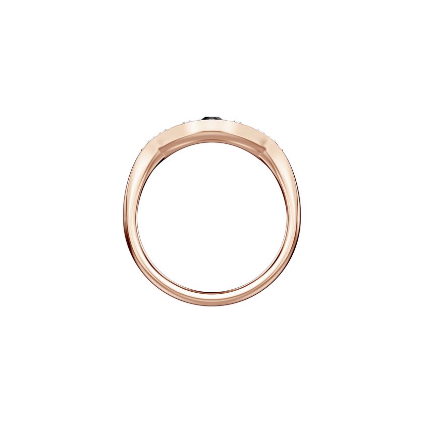 Duo Evil Eye Ring, Multi-Colored, Rose Gold Plating