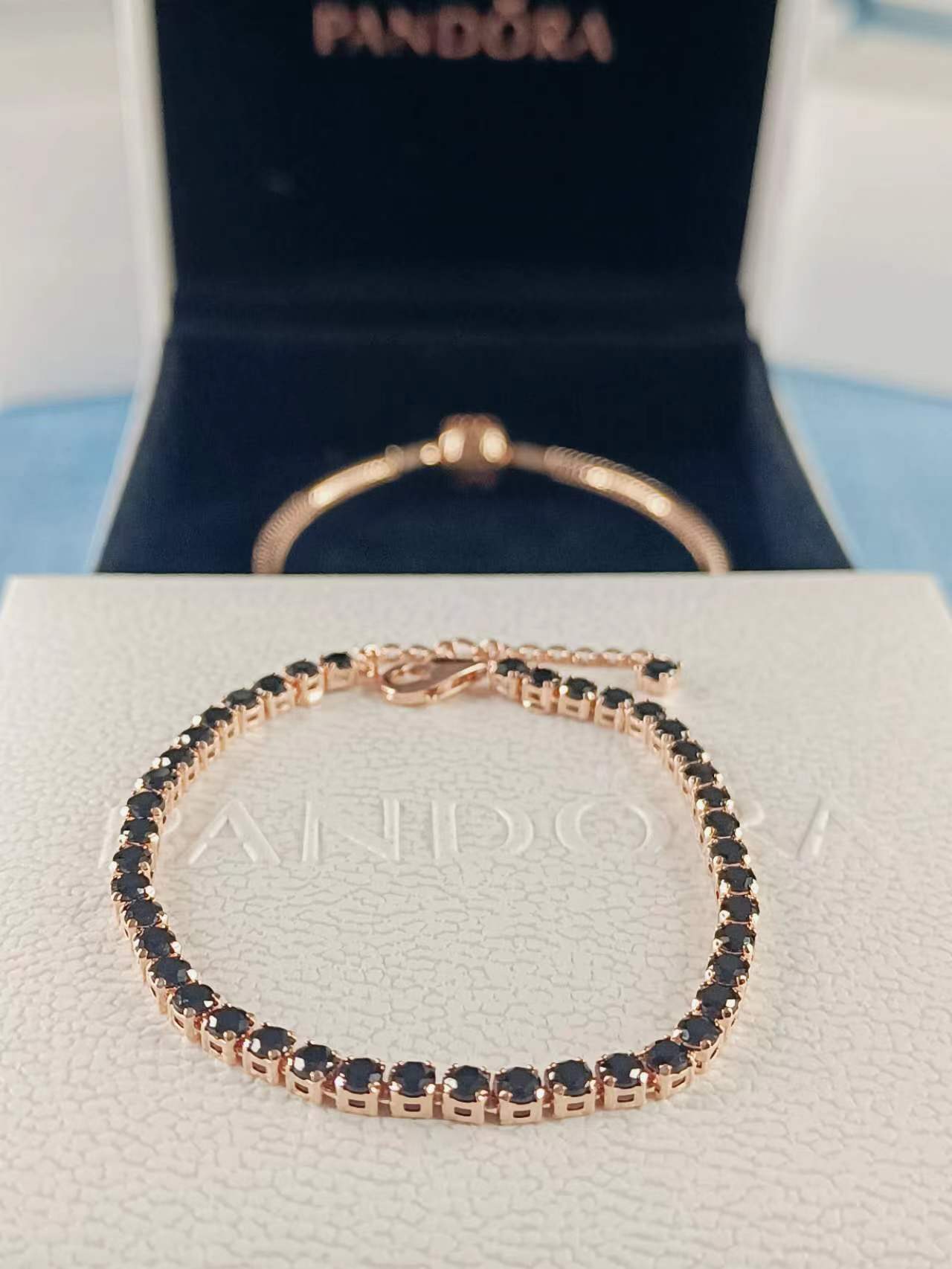 Black Sparkling Tennis Bracelet