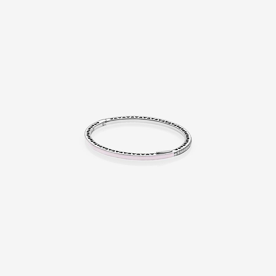 Pink Radiant Hearts Bangle