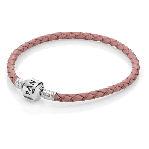 Single Pink Leather Bracelet