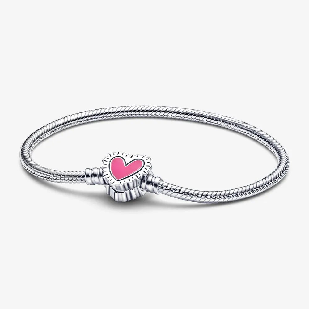 Moments Radiant Heart Snake Chain Bracelet