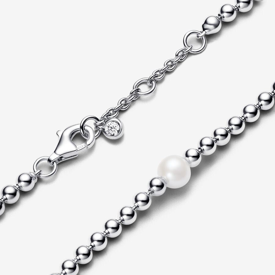 Treated Freshwater Cultured Pearl & Beads Bracelet Sterling silver