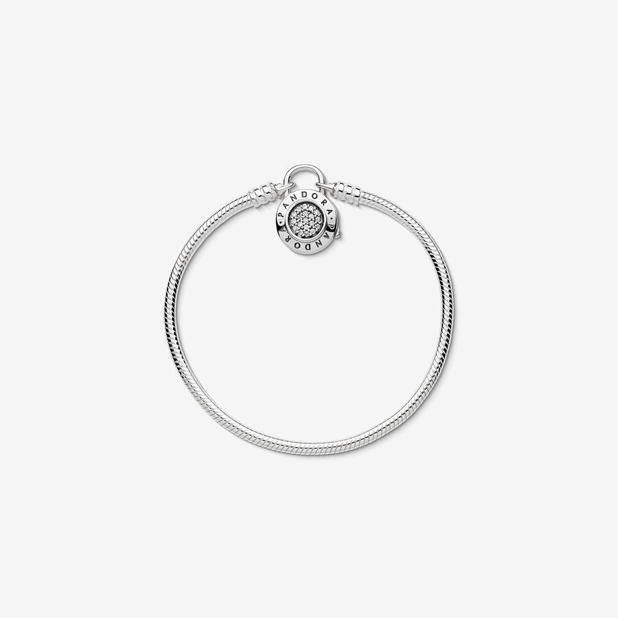 Smooth Signature Bracelet with Padlock Clasp