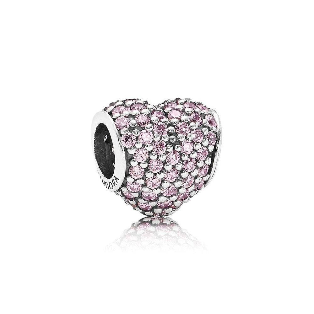 Pave Heart with Pink Zirconia