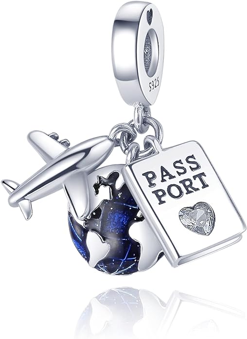 Airplane Passport Travel Charm