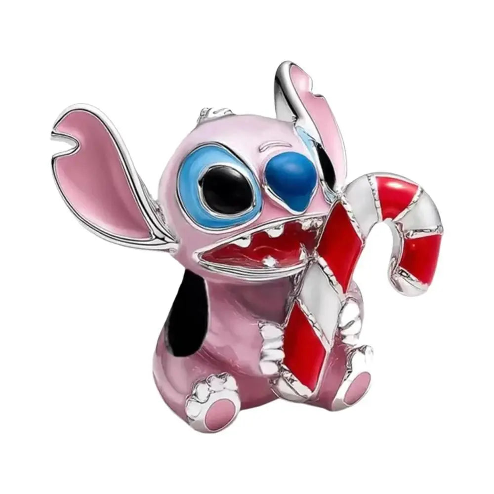 Disney Stitch Angel and the Christmas Candy Cane Charm
