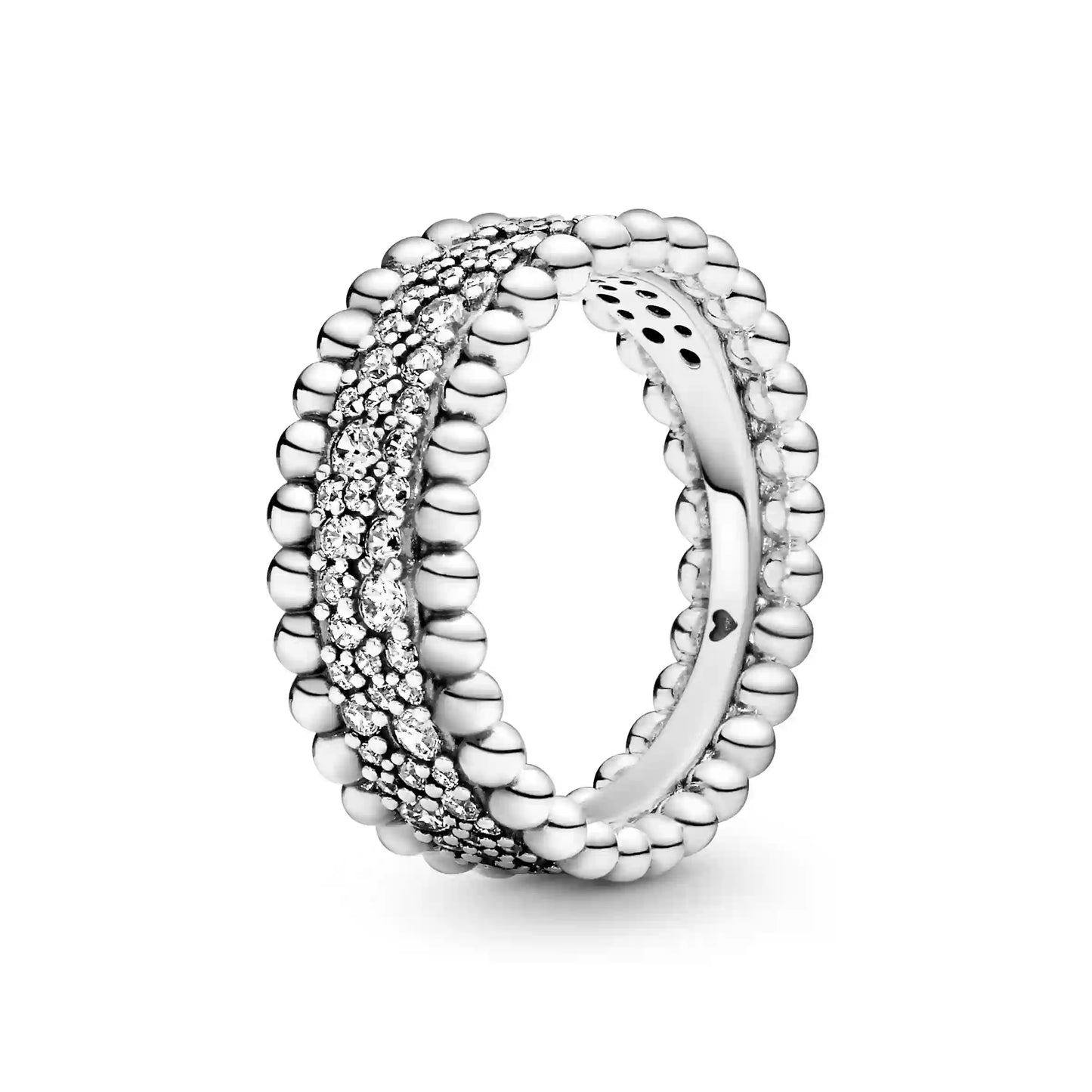 Beaded Pave Band Ring