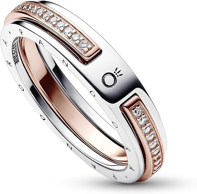 Signature Two-tone Logo & Pavé Ring