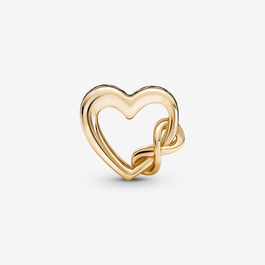 Gold Love You Mom Infinity Heart Charm