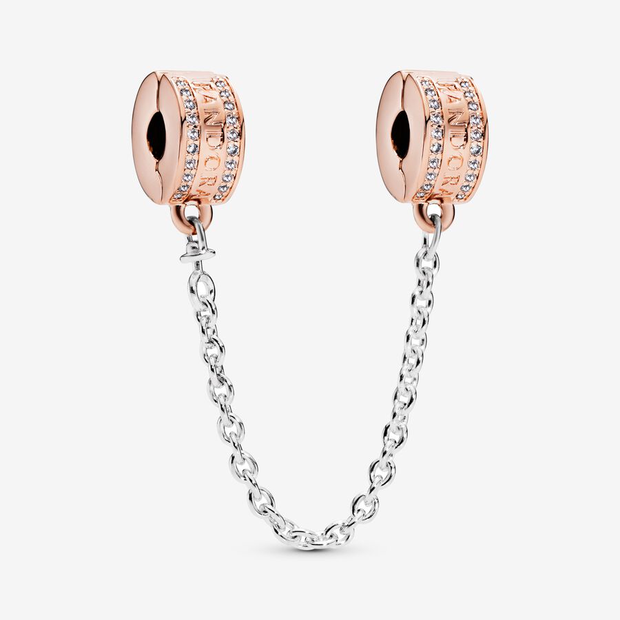 Safety Chain Clip Charm Two Tone