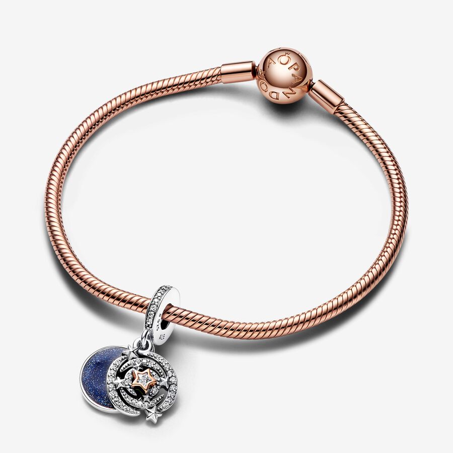 Two-tone Shooting Star Double Dangle Charm