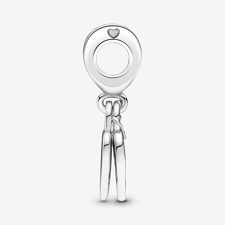 Rose Heart Padlock Dangle Charm