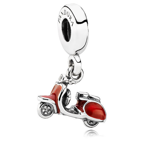 Red Scooter Dangle Charm