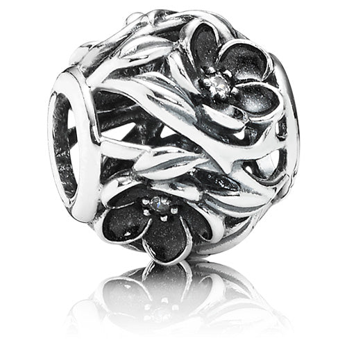 Mystic Floral Charm with Zirconia and Enamel