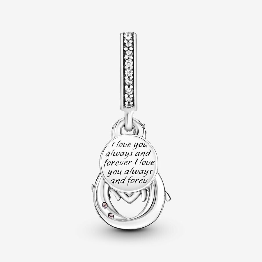 Mom Infinity Double Dangle Charm