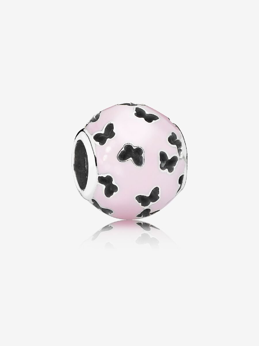Pink Fluttering Butterflies Charm