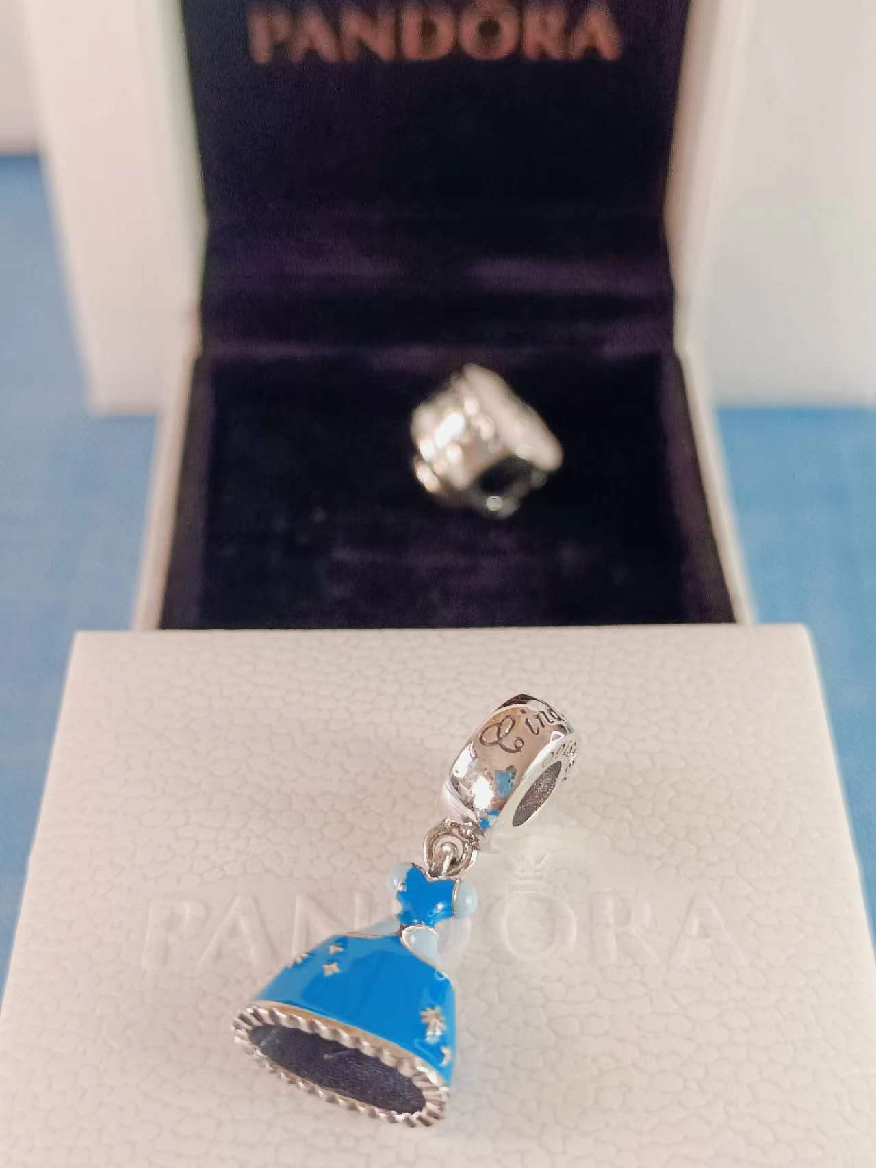 Disney Cinderella's Azure Blue Dress Dangle Charm