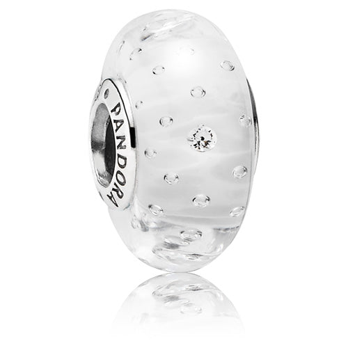 Clear Effervescence Glass Charm