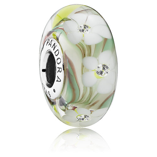 Wild Flowers Murano Glass Charm
