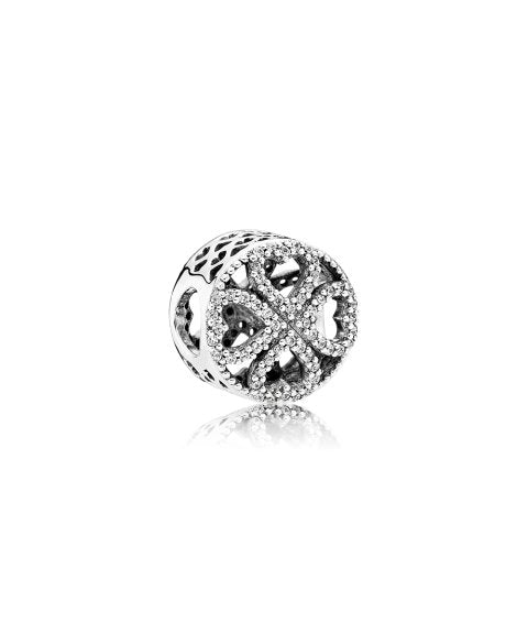 Petals of Love Four Leaf Clover CZ Charm
