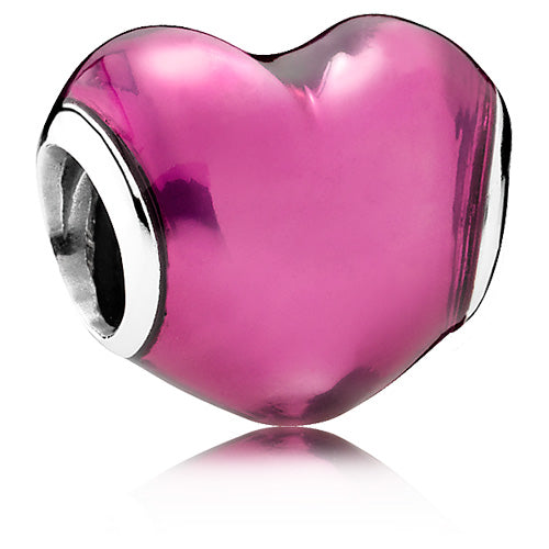 In My Heart Charm with Violet Enamel