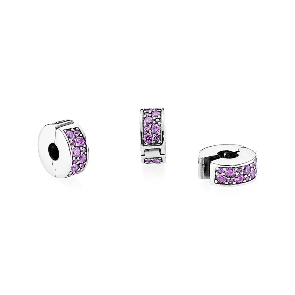 Purple Shining Elegance Clip with Silicone Core
