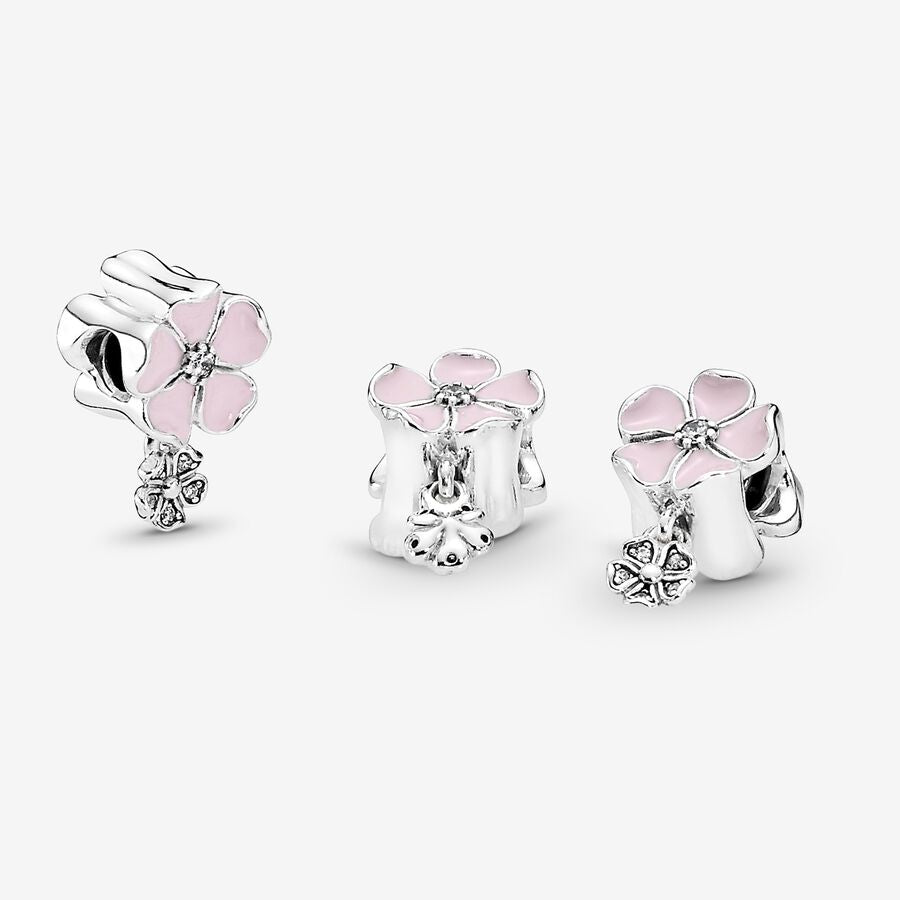Dangling Pink Cherry Blossom Flower Charm