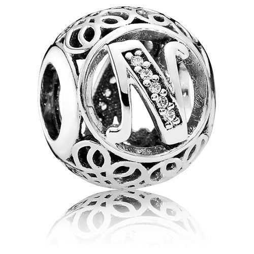 Vintage Letter N Charm