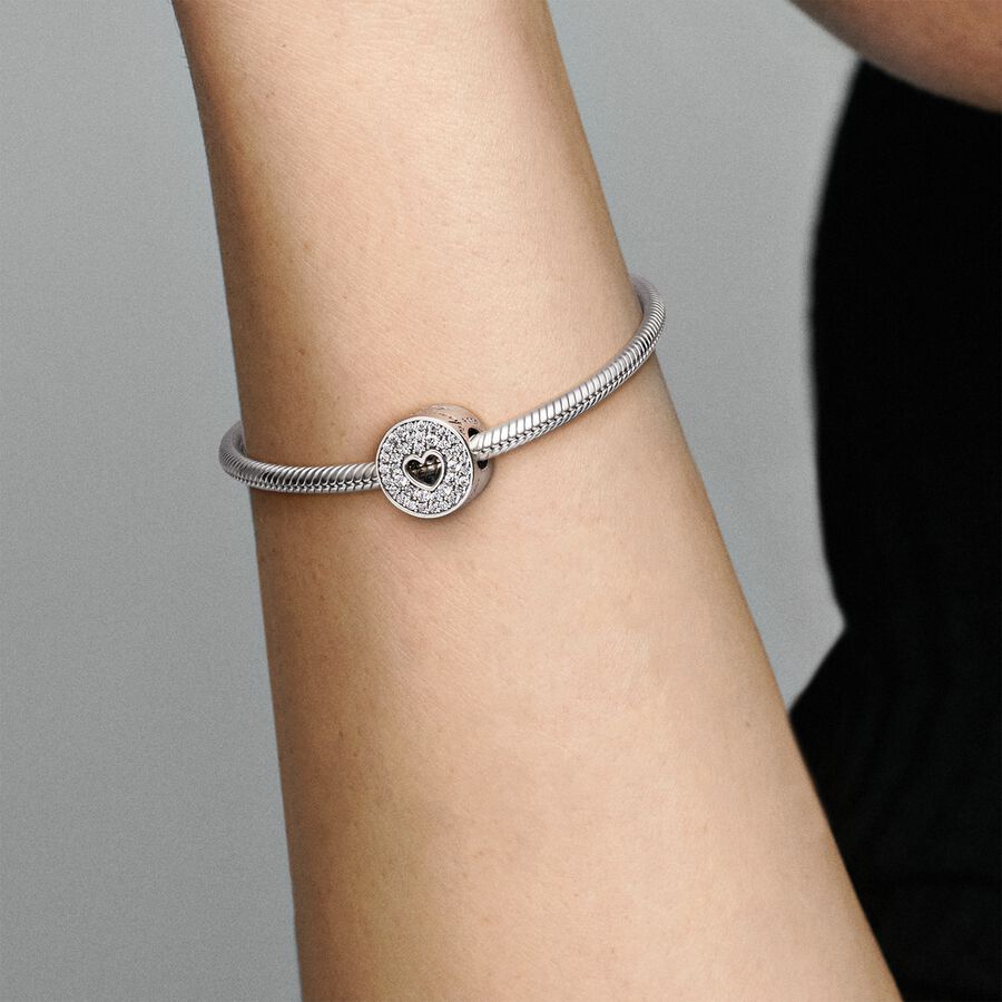 Pavé and Heart Anniversary Charm