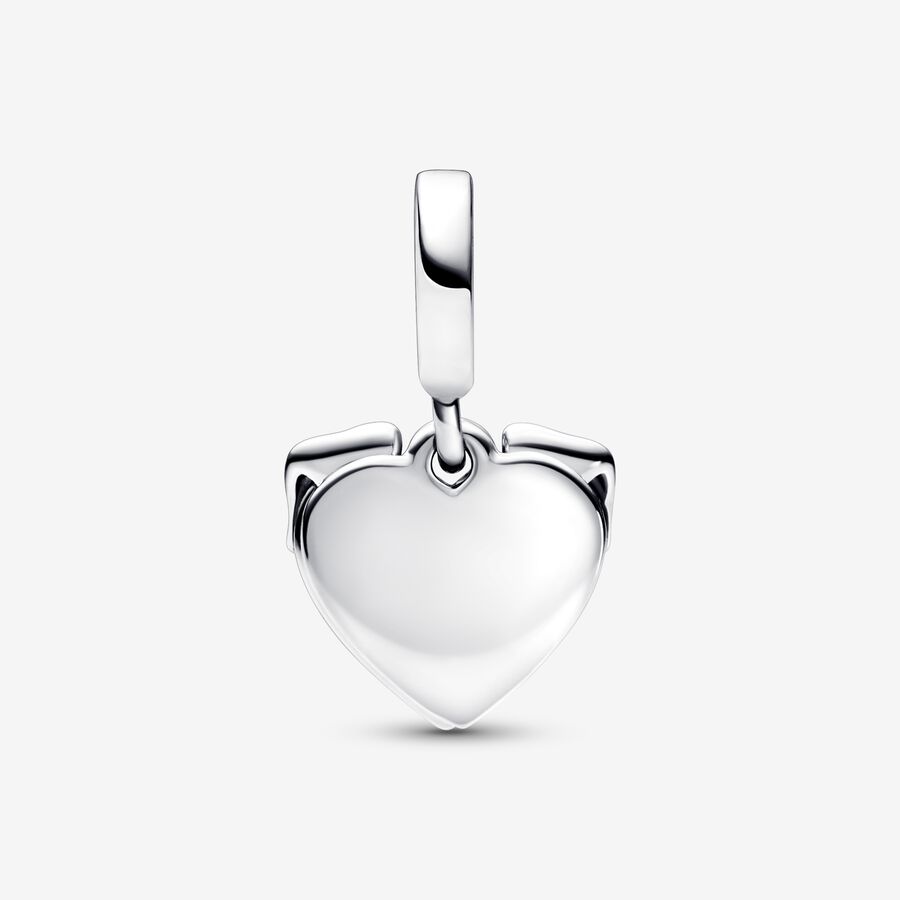 Heart and Dog Double Dangle Charm