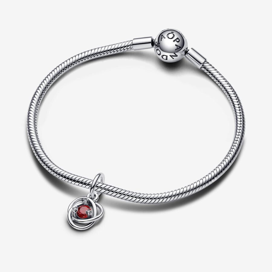 July True Red Eternity Circle Dangle Charm