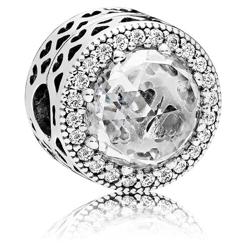 Radiant Hearts Clip with Clear Zirconia